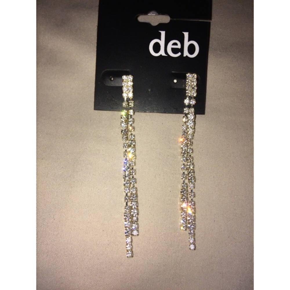 Deb long diamond earrings